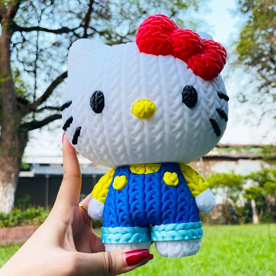 Hello Kitty Estilo Crochet Grande - apoyo 4
