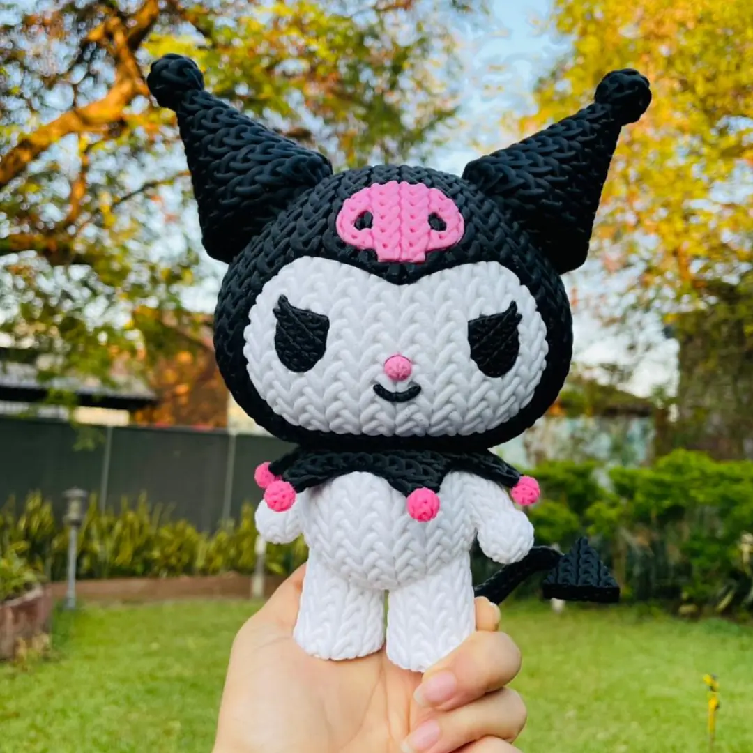 Kuromi Estilo Crochet Grande